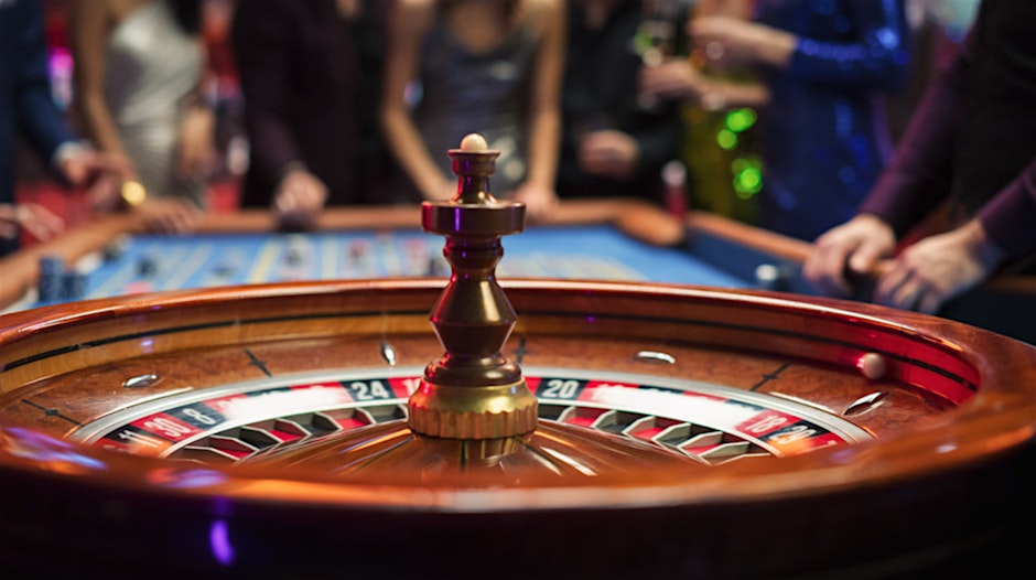 An image of a roulette table in a casino.