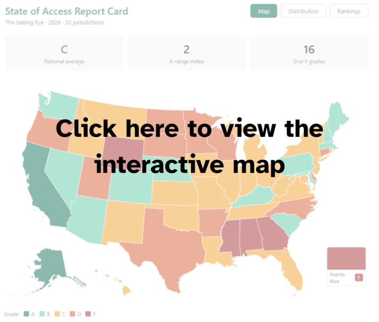 A screenshot of the interactive maps which shows a map of the U.S. with yellow, red, and green color-coded states and text that reads, "Click here to view the interactive map"